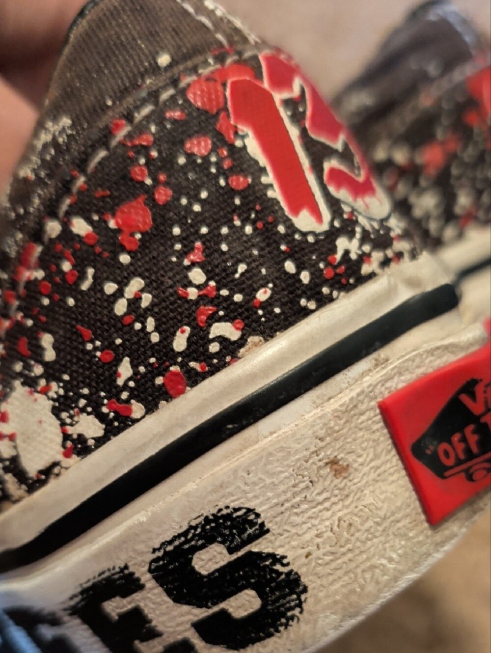 Vans House Of Terror Limited Edition Friday the 13th Graphic Slip-On Sneakers - Picture 16 of 16
